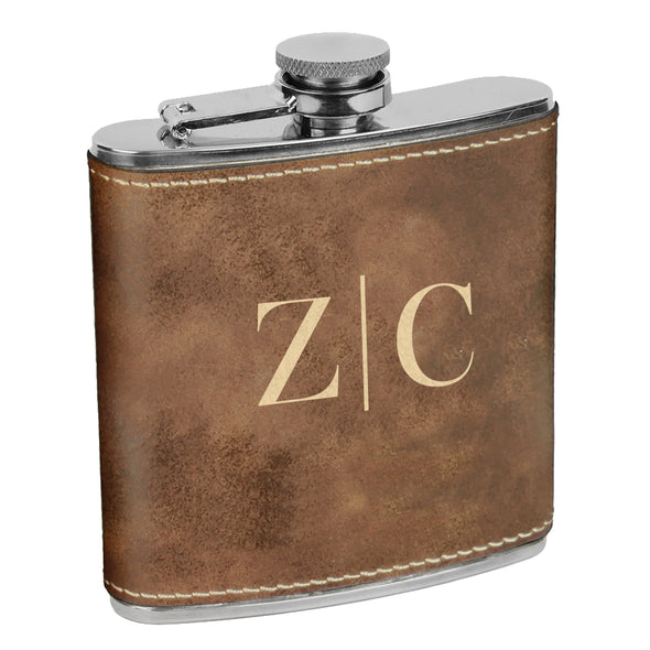 Classic Initial Flask, Custom Engraved Flask with initials, Custom Flask, Personalized Flask