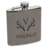 Antlers & Initial, Custom Engraved Flask with Last name, Custom Flask, Personalized Flask