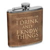 Game of Thrones Flask, Custom Engraved Flask with Initials, Custom Flask, Personalized Flask