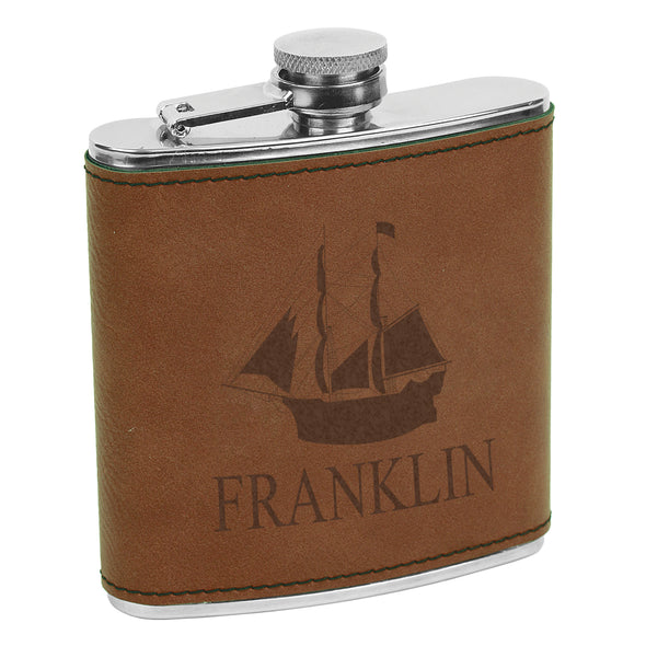 Customized Last Name Flask, Ship Captain Flask, Custom Flask, Personalized Flask