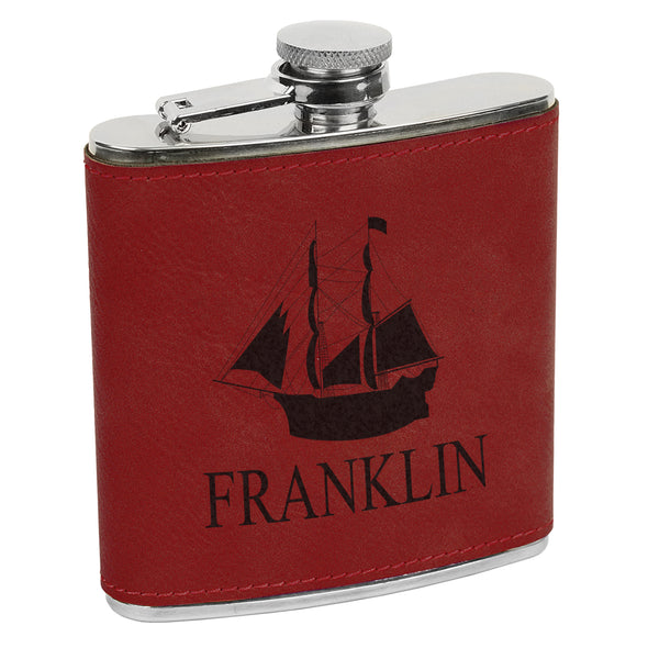 Customized Last Name Flask, Ship Captain Flask, Custom Flask, Personalized Flask