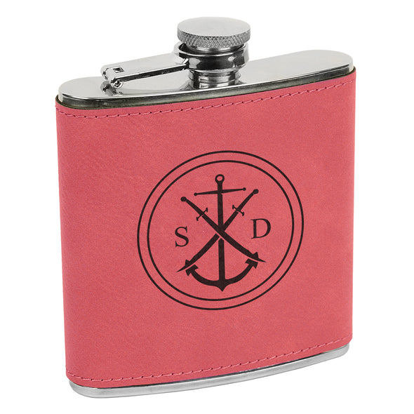 Captains Flask, Custom Initial Order, Custom Flask, Personalized Flask