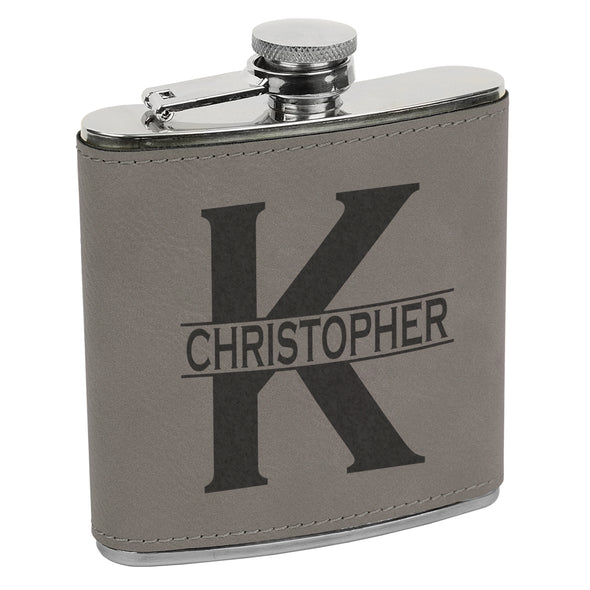 Flask with initial & name, Custom Initial Order, Custom Flask, Personalized Flask