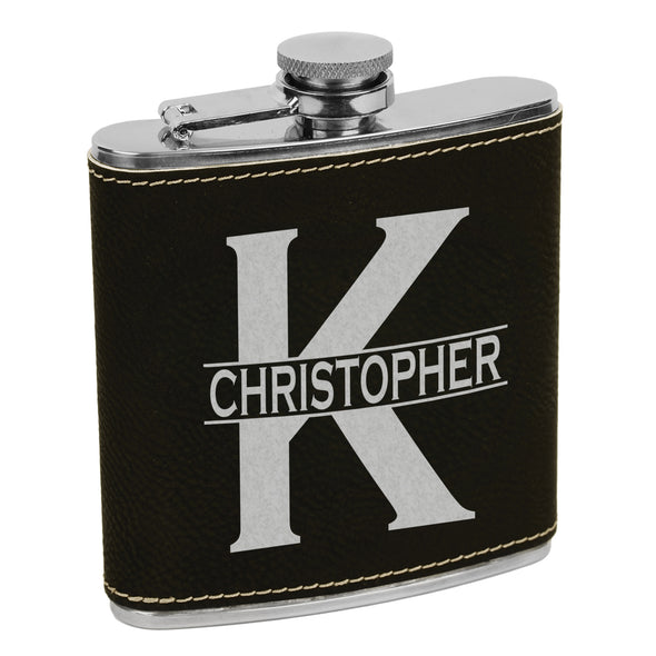 Flask with initial & name, Custom Initial Order, Custom Flask, Personalized Flask