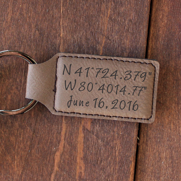 Personalized Engraved Genuine Leather Key Chain