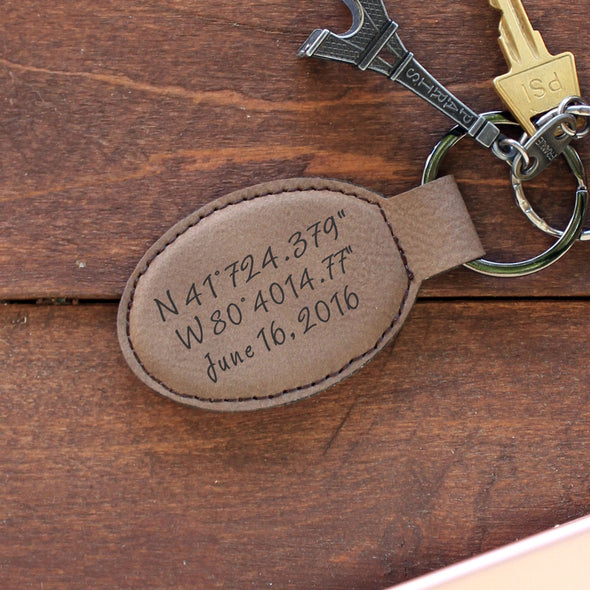 Personalized Engraved Genuine Leather Key Chain