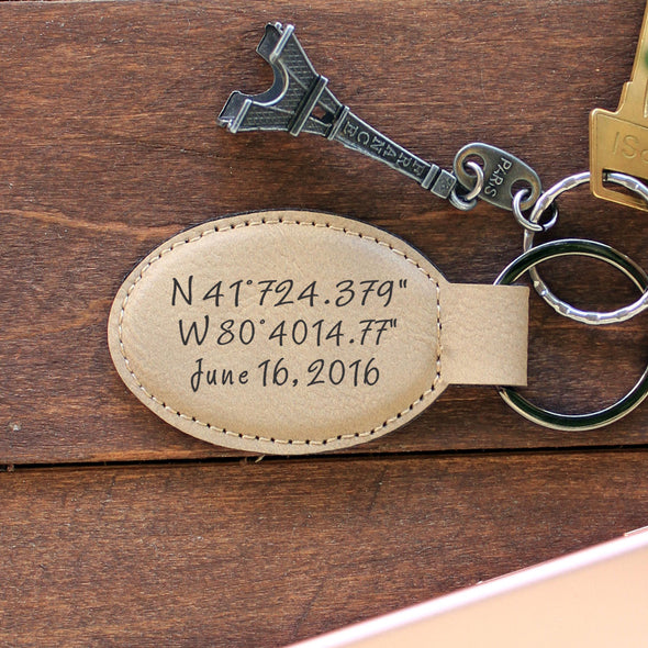 Personalized Engraved Genuine Leather Key Chain