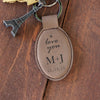 Personalized Engraved Genuine Leather Key Chain