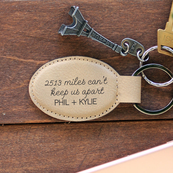 Personalized Engraved Genuine Leather Key Chain