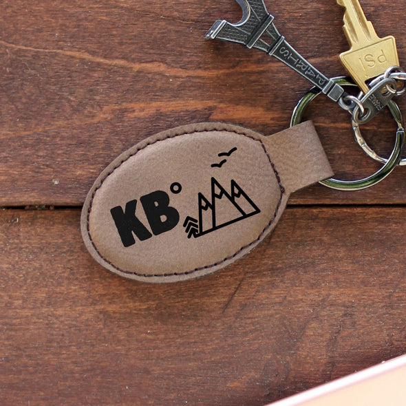 Personalized Engraved Genuine Leather Key Chain