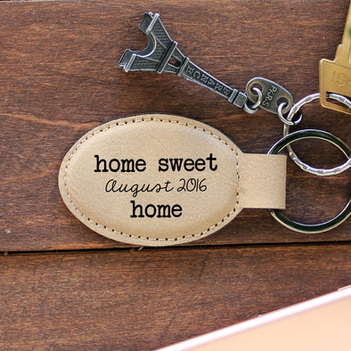 Personalized Engraved Key Chain - "Home Sweet Home"