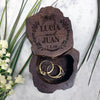 Personalized Engraved Ring Box, Custom Rustic Wood Ring Box, Engagement Ring Box