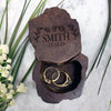 Custom Engraved Ring Box, Personalized Rustic Wood Ring Box, Engagement Ring Box