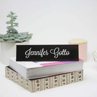 Personalized Desk Plate, Custom Name Plate for Desk, Teacher Desk Plate "Jennifer Gotto"