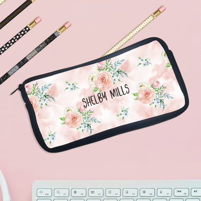 Personalized Pencil Case, Custom Pencil Case, Pencil Bag, "Shelby Mills"