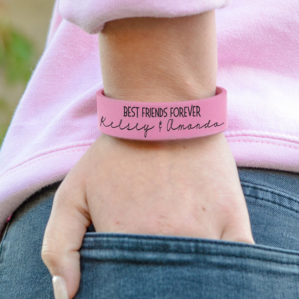 Personalized Leatherette Kids Cuff Bracelet