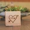 Flower Box - "Heart With Initials"