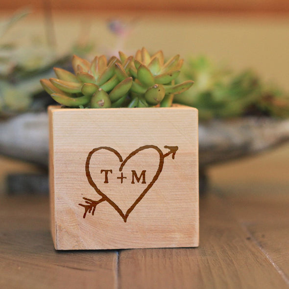 Flower Box - "Heart With Initials"