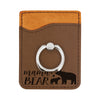 Personalized Mama Bear Phone Wallet, Custom Engraved Phone Wallet, Cell Phone Wallet with Stand, Credit Card Holder, Phone Pocket, Card Caddy, iPhone Wallet Case, Card Holder, Cell Phone Caddy
