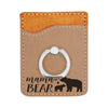 Personalized Mama Bear Phone Wallet, Custom Engraved Phone Wallet, Cell Phone Wallet with Stand, Credit Card Holder, Phone Pocket, Card Caddy, iPhone Wallet Case, Card Holder, Cell Phone Caddy