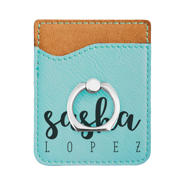 Personalized First Name Phone Wallet, Custom Engraved Phone Wallet, Cell Phone Wallet with Stand, Credit Card Holder, Phone Pocket, Card Caddy, iPhone Wallet Case, Card Holder, Cell Phone Caddy