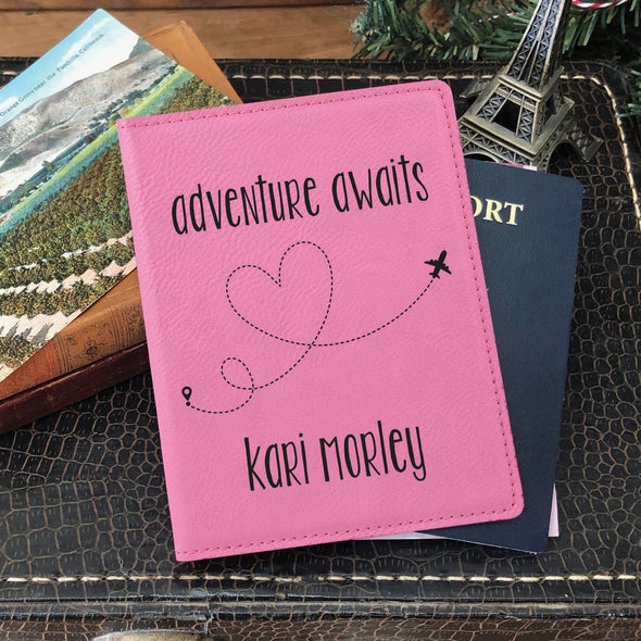 Custom Passport Holder, Engraved Passport Cover "Kari Morley"