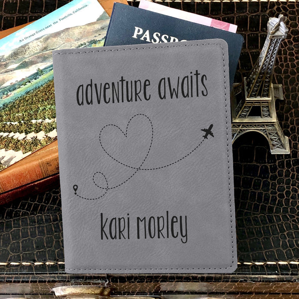 Custom Passport Holder, Engraved Passport Cover "Kari Morley"