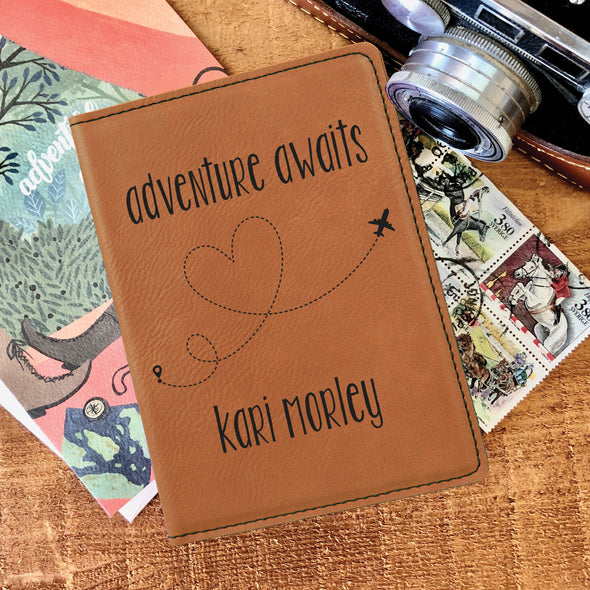 Custom Passport Holder, Engraved Passport Cover "Kari Morley"