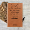 Custom Journal, Personalized Journal, Engraved Leatherette Journal "Jim Halpert"