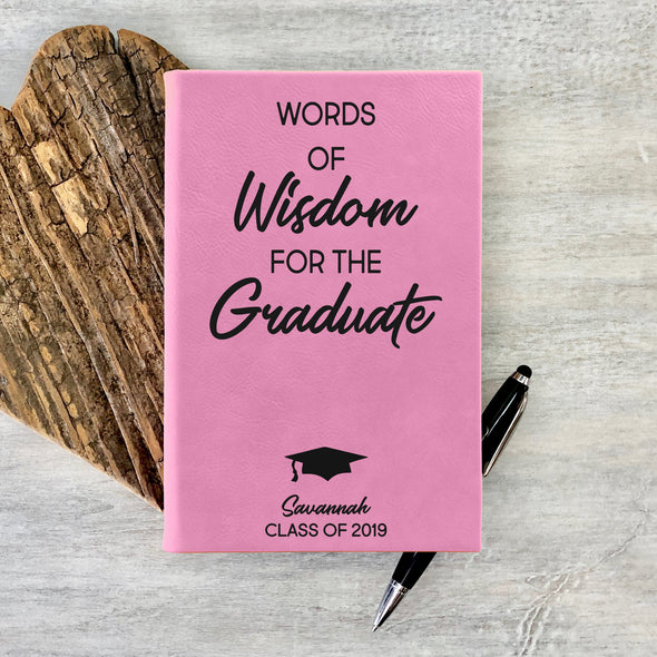 Personalized Journal, Notebook Words of Wisdom for the Graduate