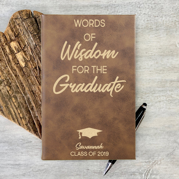 Personalized Journal, Notebook Words of Wisdom for the Graduate