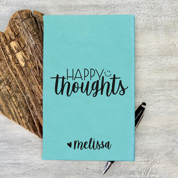 Custom Journal, Cute Journal, Happy Thoughts Personalized Journal "Melissa"