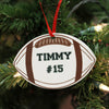 Personalized Name Aluminum Football Ornament