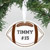 Personalized Name Aluminum Football Ornament