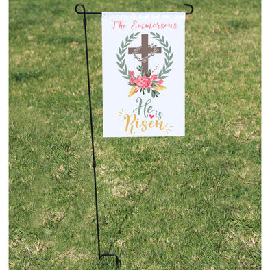 He has risen flag, Sunday Flag, Family Flag, Personalized Sunday flag, Yard flags