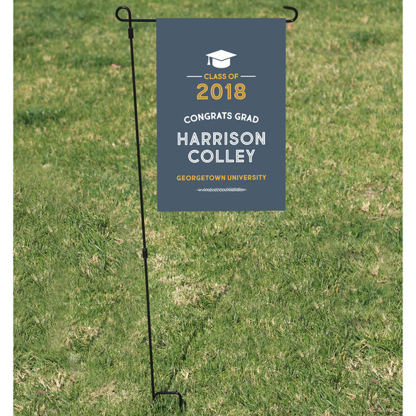 Graduation Flag, Grad Flag, Personalized Garden Flag "Harrison Colley"