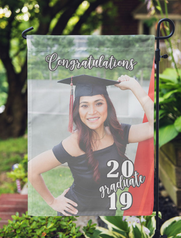 Graduation Photo Flag, Grad Flag, Personalized Garden Flag "Class of 2019"