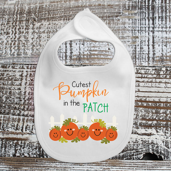 Baby Bib - Cutest Pumpkin In The Patch