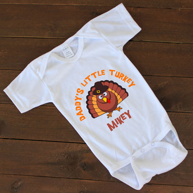 Baby Onesie - "Daddy's Little Turkey"