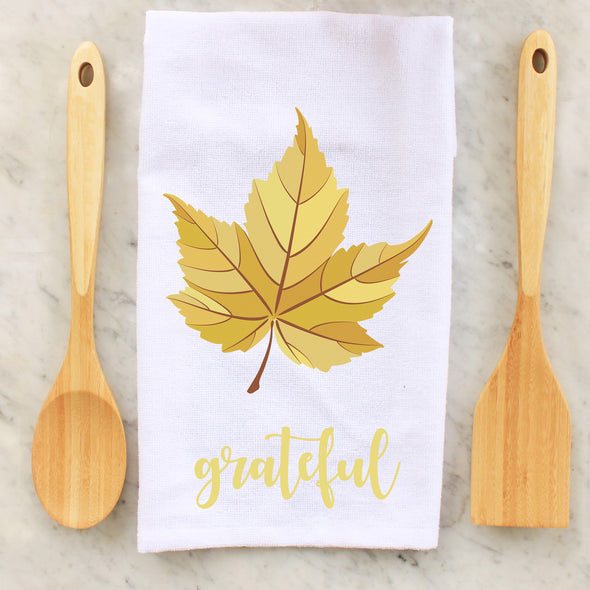 grateful, leaves, leaf, kitchen towels, kitchen, decorative towels, Thanksgiving, thanksgiving, personalized towels, personalized towel, custom towel, custom towels, fall, fall towel, fall towels, personalized towel, personalized towels, 