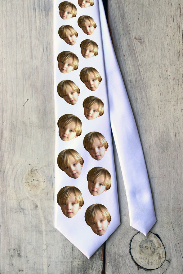 Photo Tie, Father's Day Tie, Dad Tie, Custom Tie, Personalized Tie "Face Only"