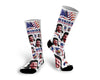 Custom Face Photo Merica Socks, 4th of July Face Socks, Fourth of July Photo Socks, Face Socks, Picture on Socks, Photo Socks