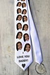 Photo Tie, Father's Day Tie, Dad Tie, Custom Tie, Personalized Tie "I Love You Daddy"