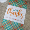 Thanks Towels, Kitchen Towels, Plaid Towels, Decorative Towels, Give Thanks Towels,