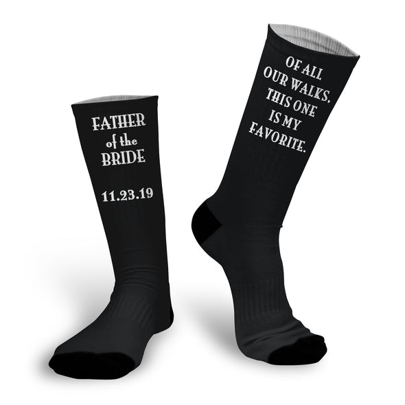 Wedding Socks, Father of the Bride Socks, Gift for Father of Bride