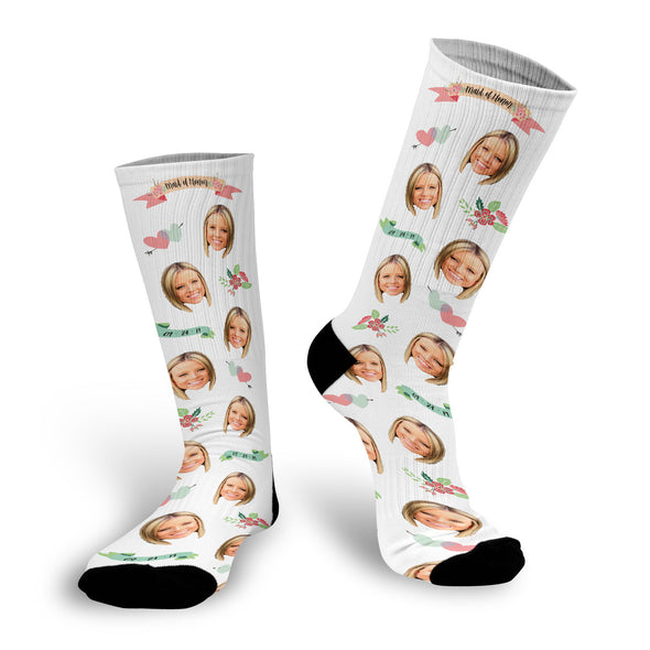 Maid of Honor Face Socks