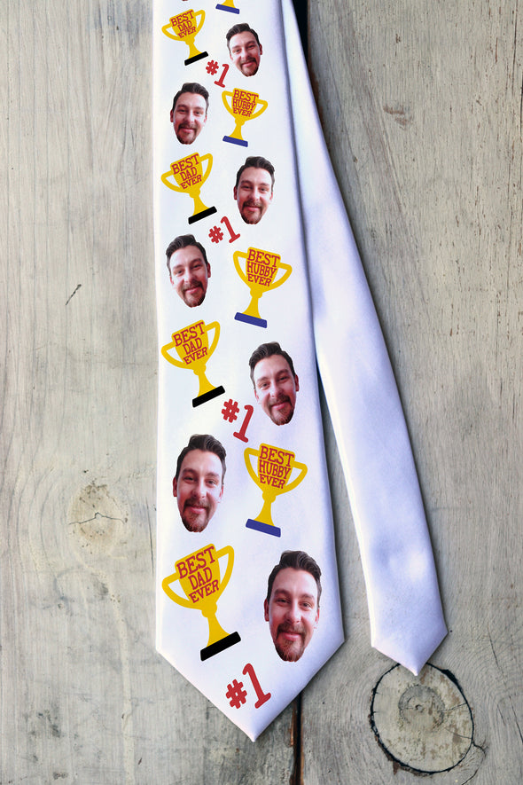 Photo Tie, Father's Day Tie, Dad Tie, Custom Tie, Personalized Tie "Best Dad & Hubby"