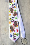 Photo Tie, Father's Day Tie, Dad Tie, Custom Tie, Personalized Tie "Best Dad Hands Down"