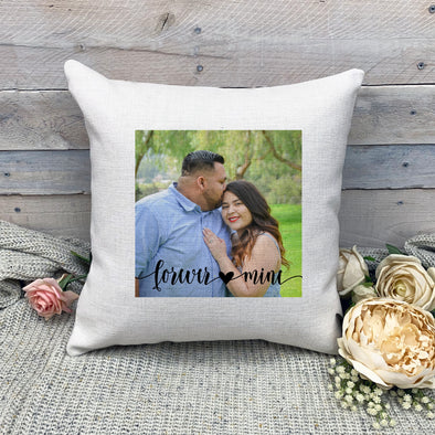 Forever Mine Pillowcase, Custom Photo Pillowcase, Picture Pillowcase, Linen Pillowcase, Personalized Photo Pillowcase, Custom Pillow Cover