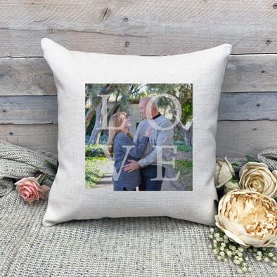 Custom LOVE Pillowcase, Custom Photo Pillowcase, Picture Pillowcase, Linen Pillowcase, Personalized Photo Pillowcase, Custom Pillow Cover